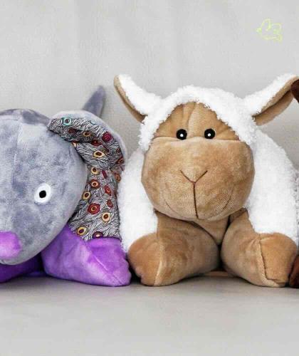 Stuffed Animal Heating Pillow - SHEEP removable microwave l'Officina Paris gift kids